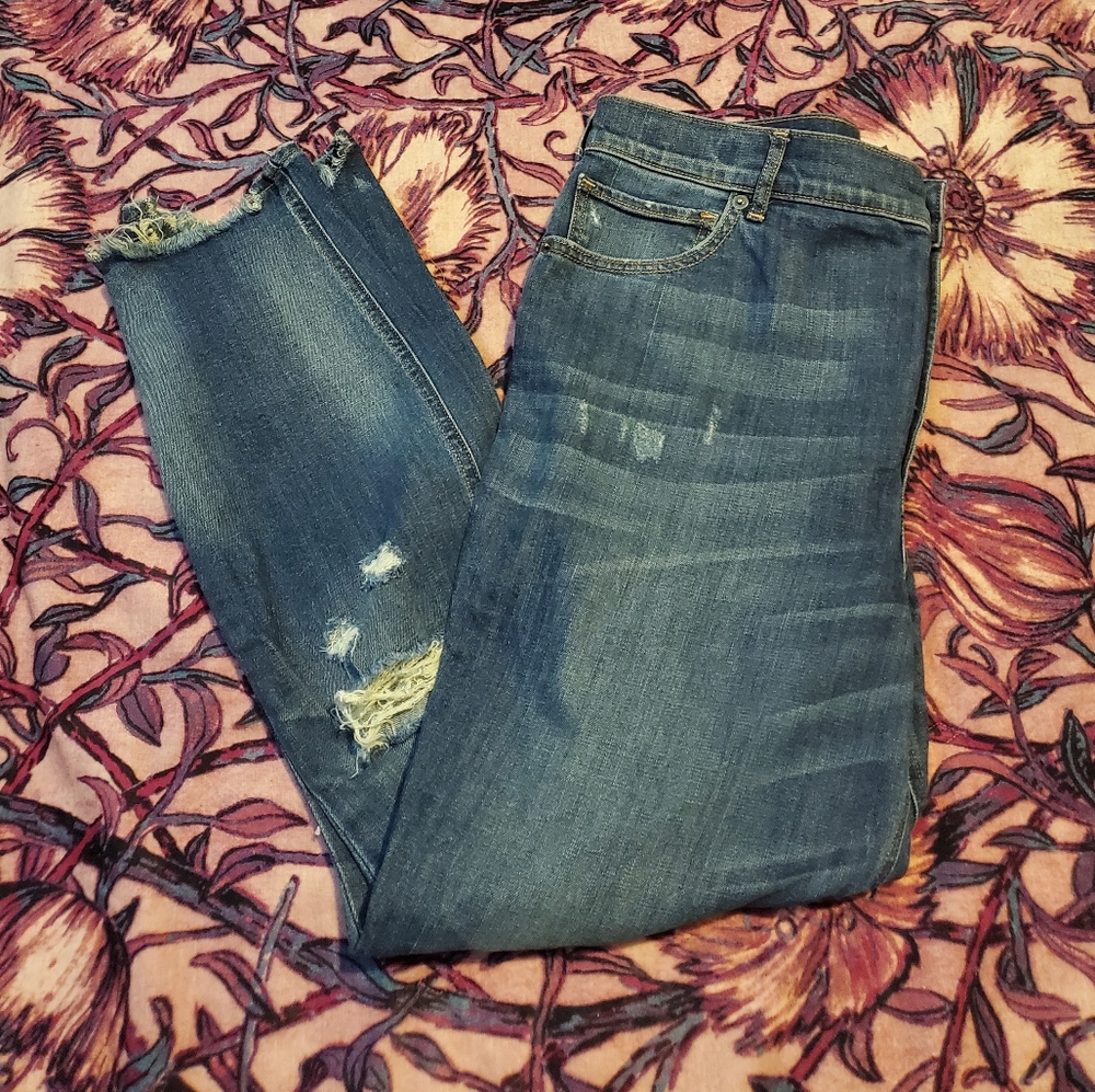Express Hi-rise distressed ankle legging